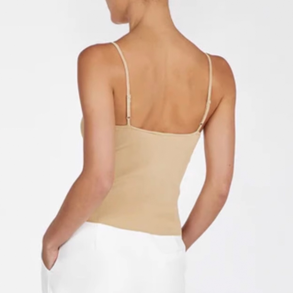 NEW DISSHTaylor Sand Knit Tank Beige Khaki Stretchy Clean Fit minimalist - Picture 4 of 9